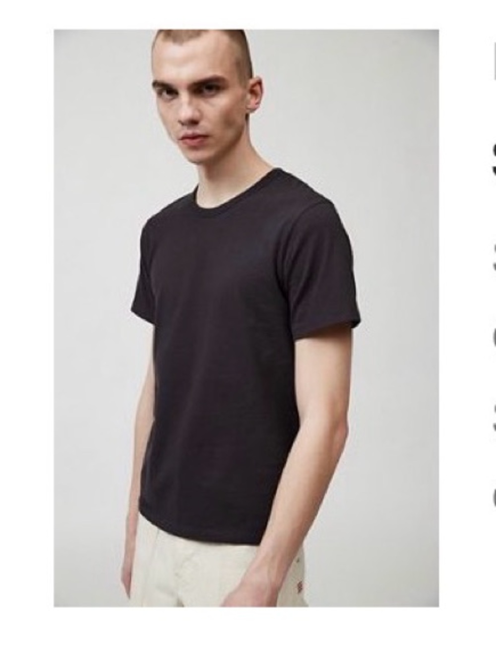 BDG Men's Short Sleeve Crew T-Shirt - Washed Black